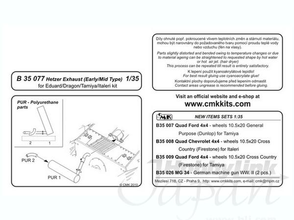 CMK 1/35 scale Quad Chevrolet 4x4 wheels Cross Country (Firestone) - B35008 CMK 1/35 scale Quad Chevrolet 4x4 wheels Cross Country (Firestone) - B35008