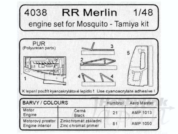 RR Merlin Engine Set for Mosquito Tamiya | HLJ.com