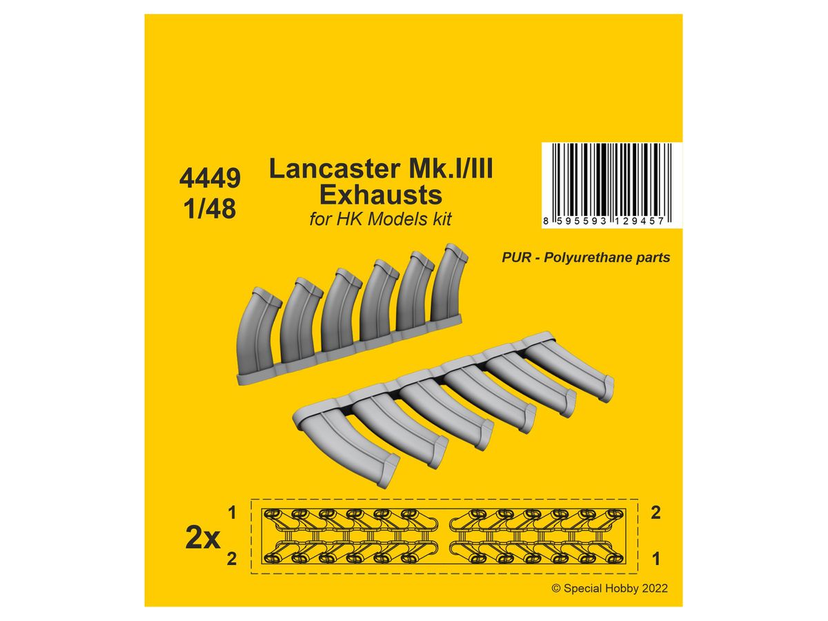 Lancaster Mk.I/III Exhausts / for HK Models kit