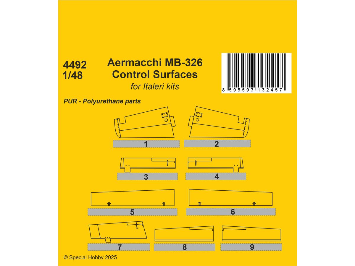 Aermacchi MB-326 Control Surfaces