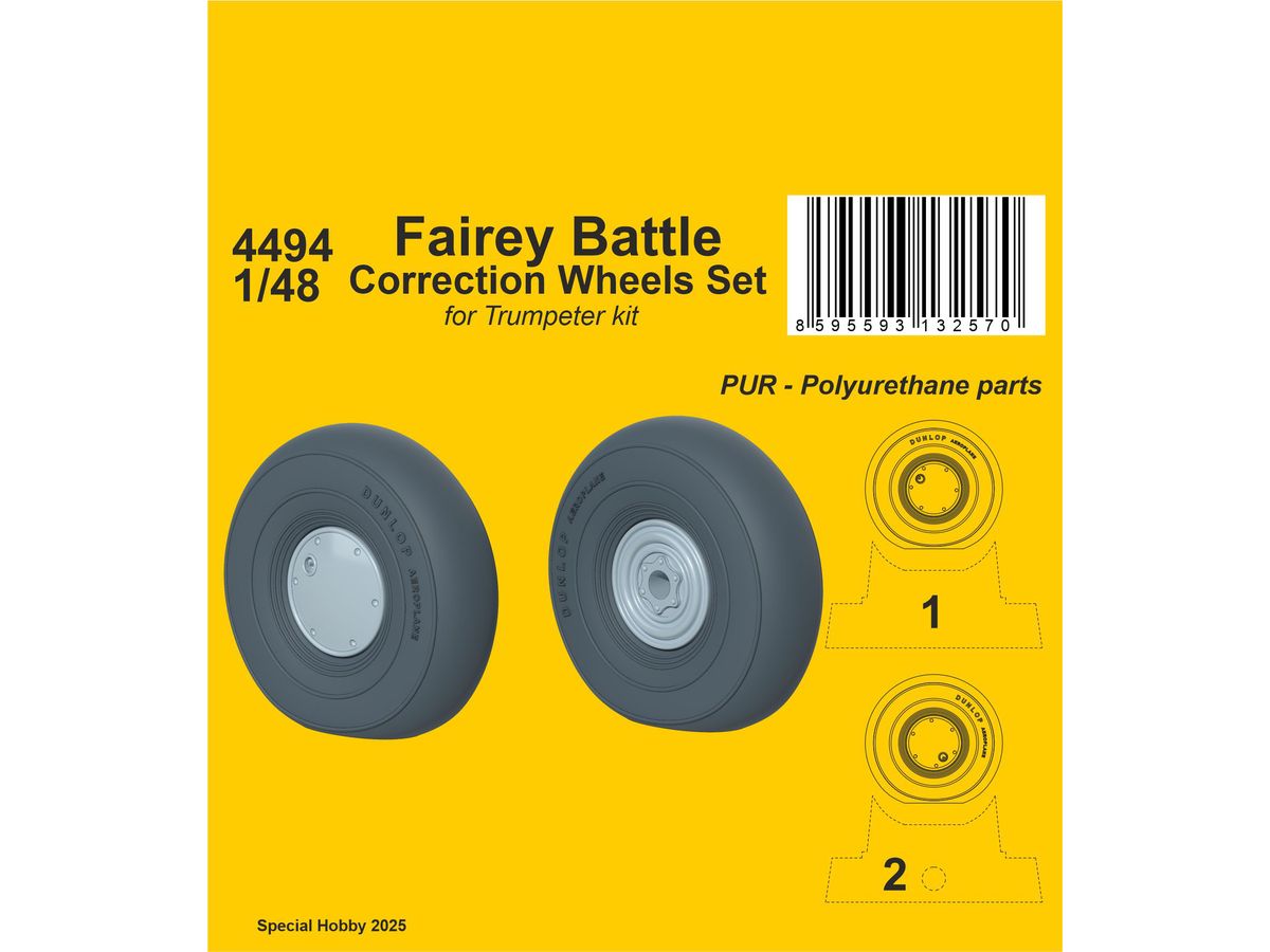 Fairey Battle Correction Wheels Set/ for Trumpeter kit