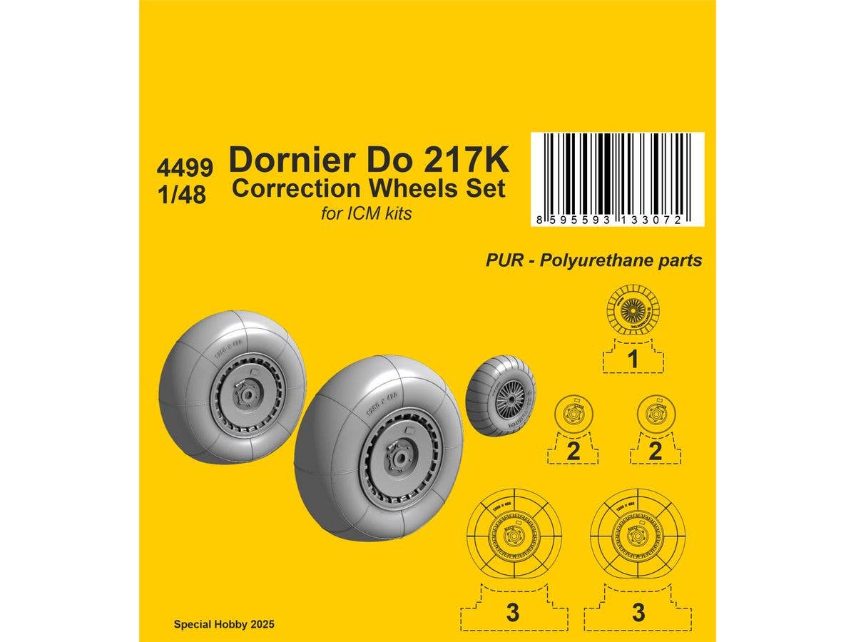Dornier Do 217 Wheels Correction Set/ for ICM kits