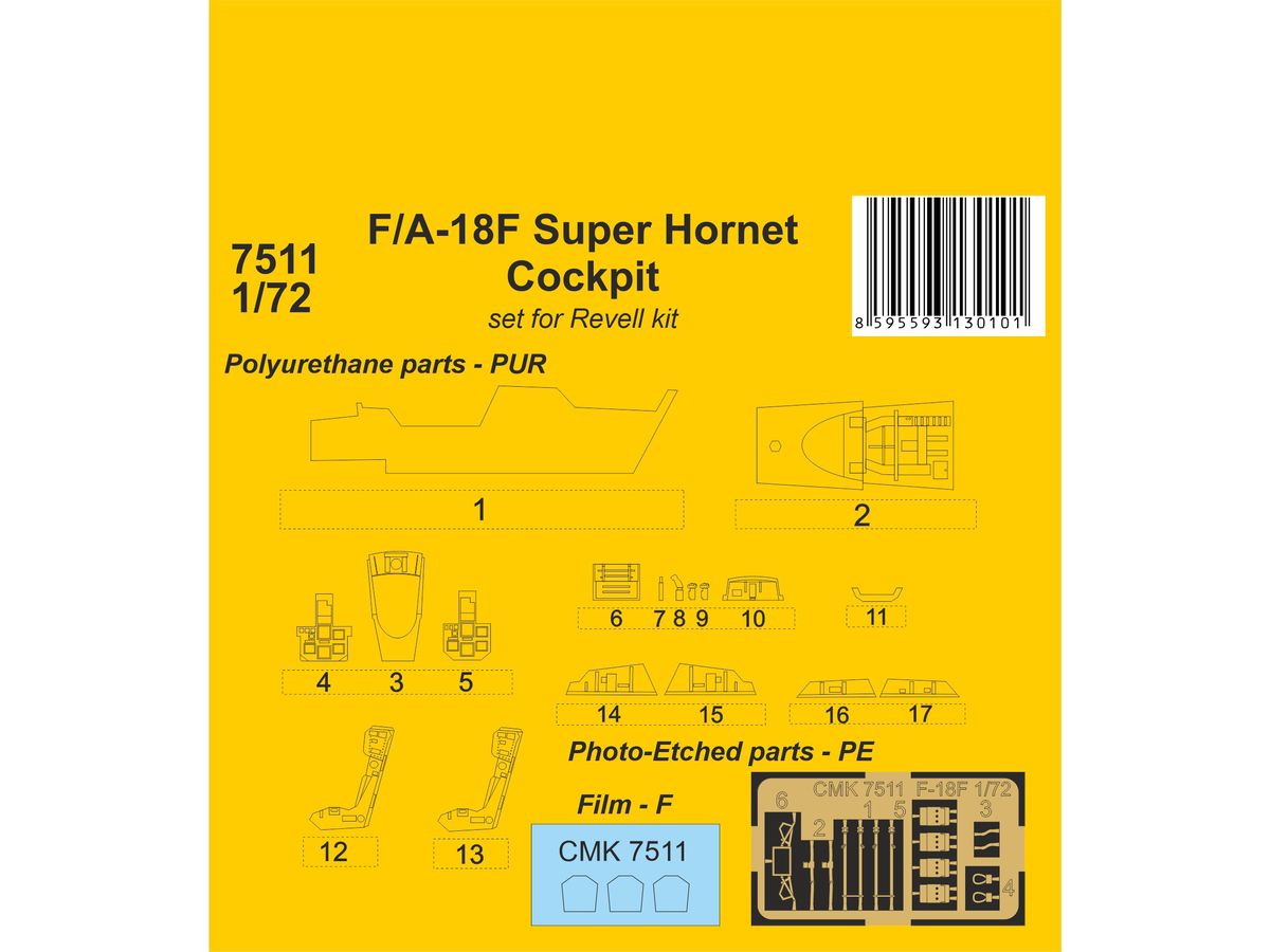 F/A-18F Super Hornet Cockpit / for Revell kit