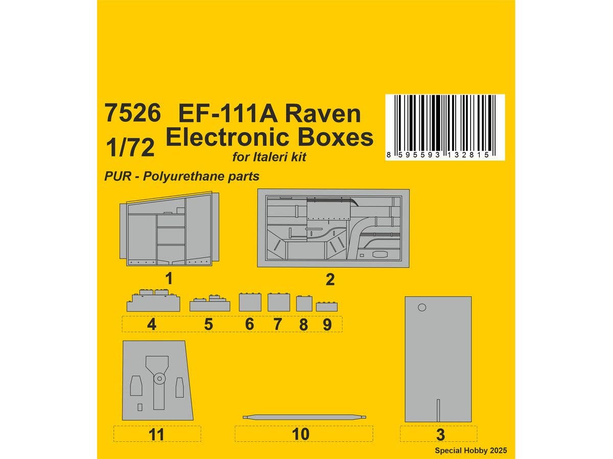 EF-111A Raven Open Electronics Boxes / for Italeri kit