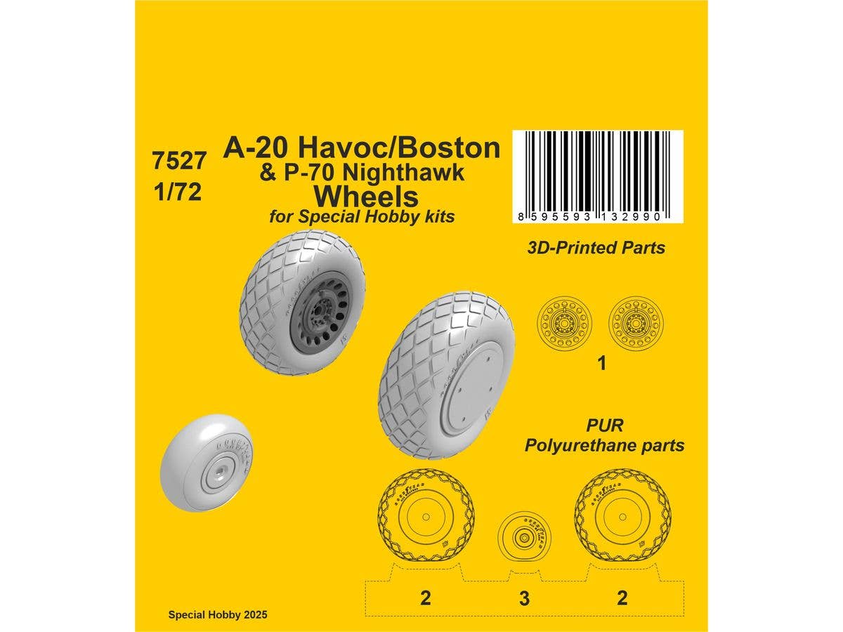 A-20 Havoc/Boston/ P-70 Nighthawk Wheels / for Special Hobby kits