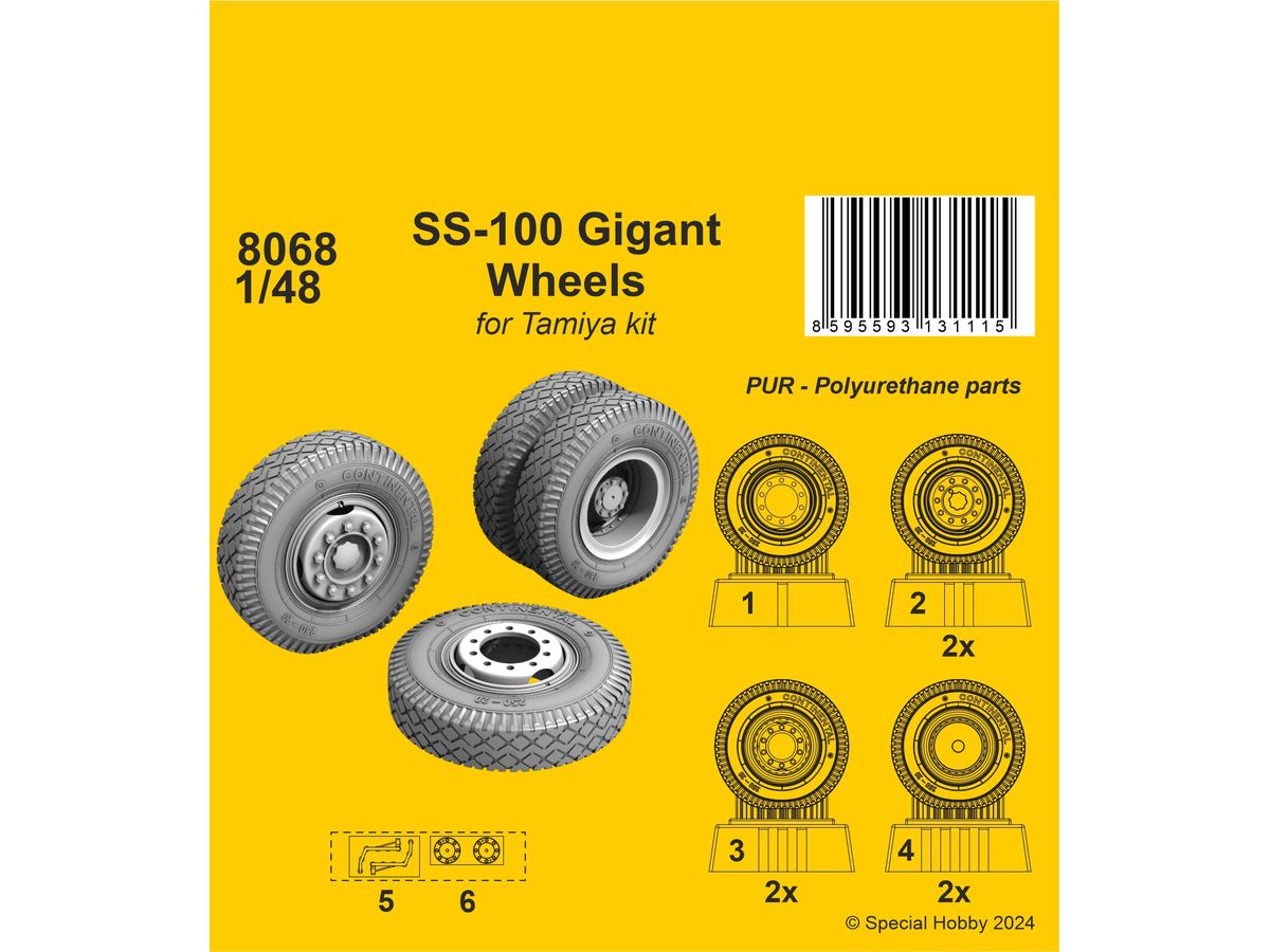 SS-100 Gigant Wheels for Tamiya kits