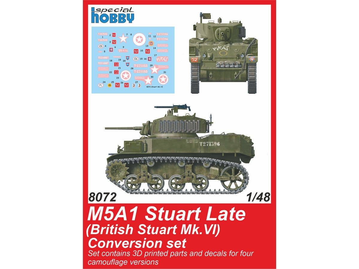 M5A1 Stuart Late (British Stuart Mk.VI) Conversion set/ for Tamiya kit