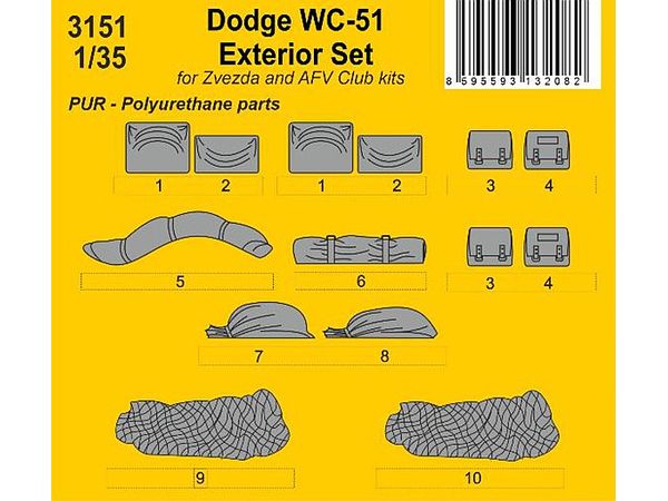Dodge WC-51 Exterior Set / for Zvezda and other kits