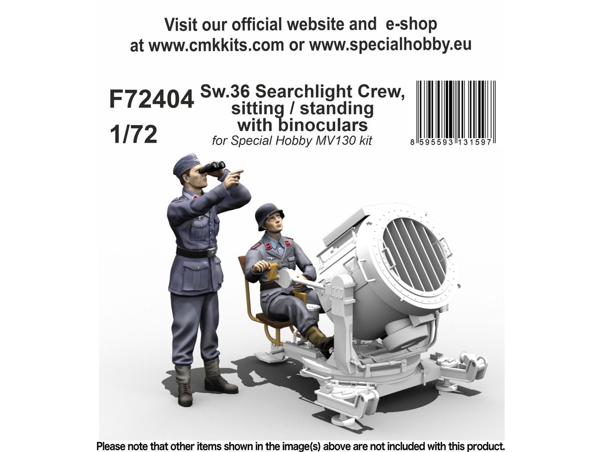 Sw.36 Searchlight Crew, sitting / standing with binoculars / for Planet Models