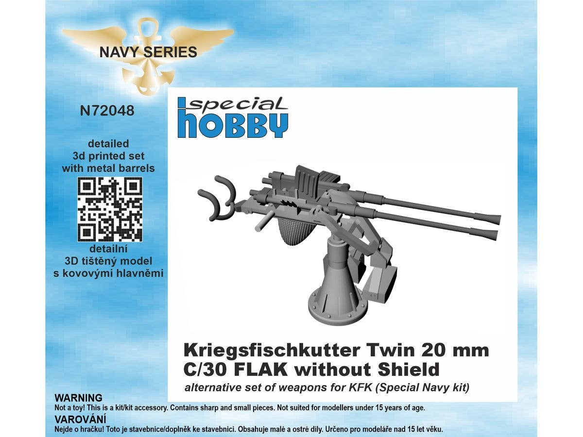Kriegsfischkutter Twin 20 mm C/30 FLAK without Shield (for Special Hobby)