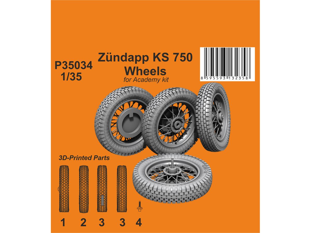 Zundapp KS 750 Wheels / for Academy kit