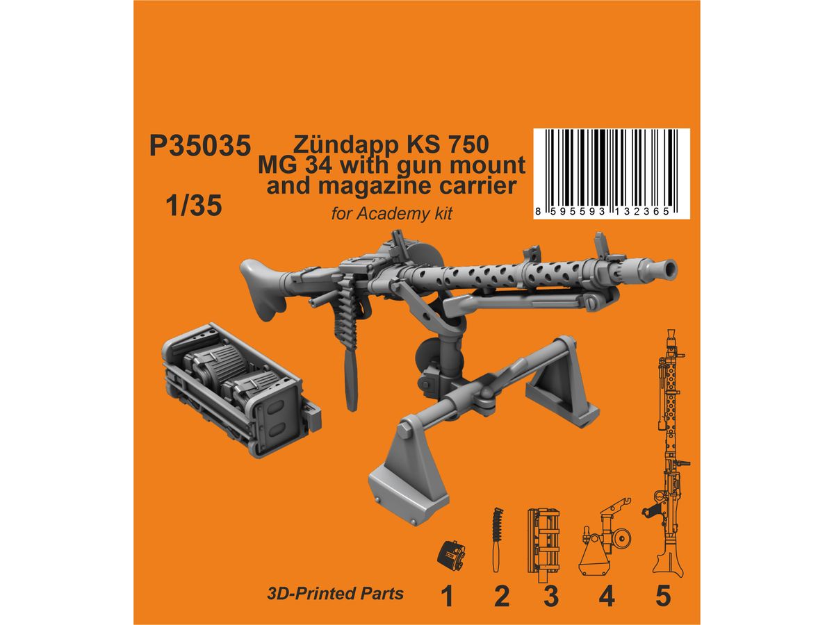 Zundapp KS 750 MG 34 with gun mount and magazine carrier / for Academy kit