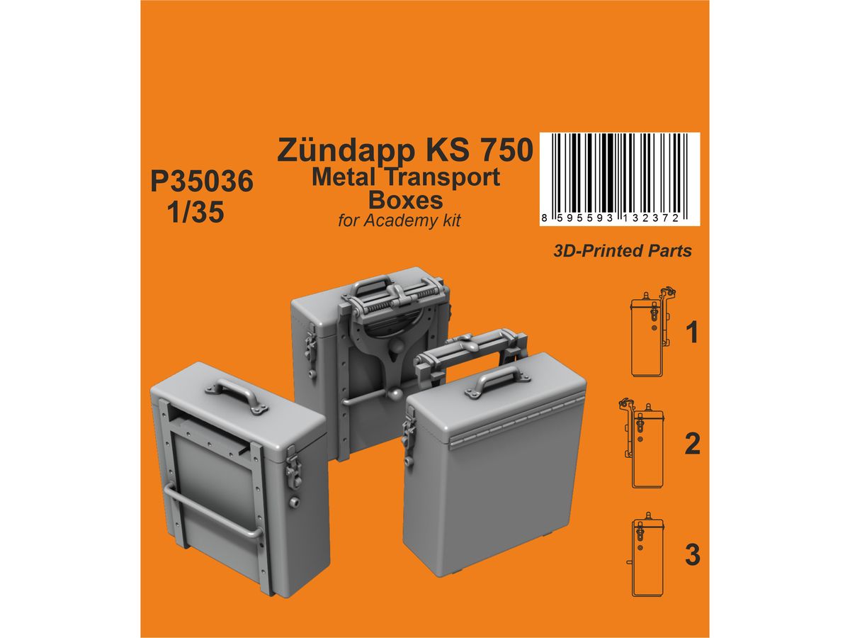 Zundapp KS 750 Metal Transport Boxes / for Academy kit