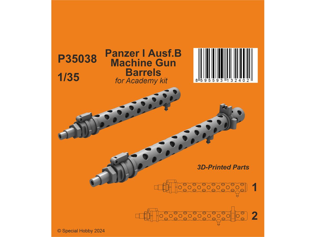 Panzer I ausf.B Machine Gun Barrels / for Academy kit