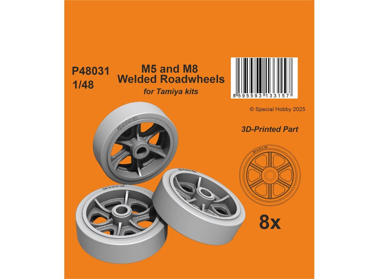 M5 and M8 Welded Roadwheels for Tamiya kits