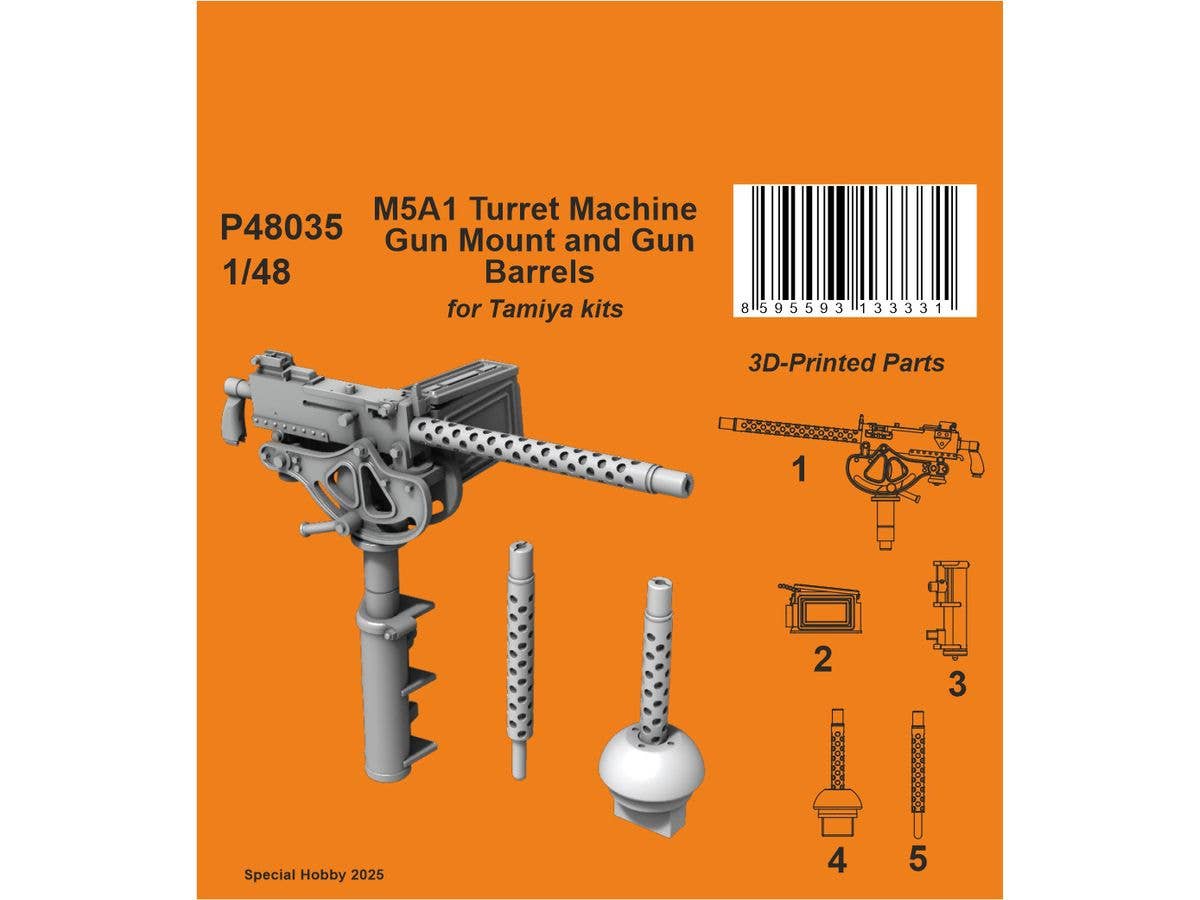 M5A1 Turret Machine Gun Mount and Gun Barrels