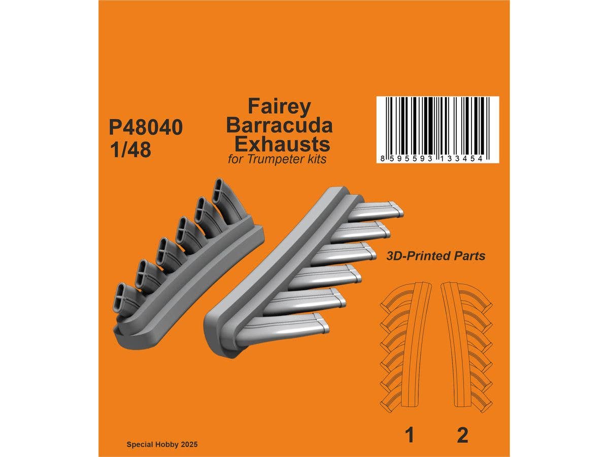 Fairey Barracuda Exhausts/ for Trumpeter kit