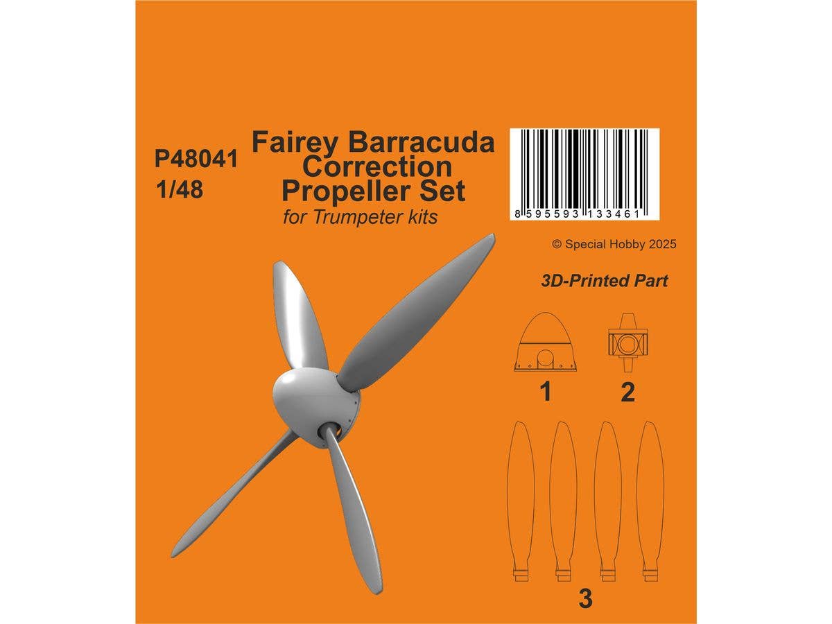 Fairey Barracuda Correction Propeller Set/ for Trumpeter kit