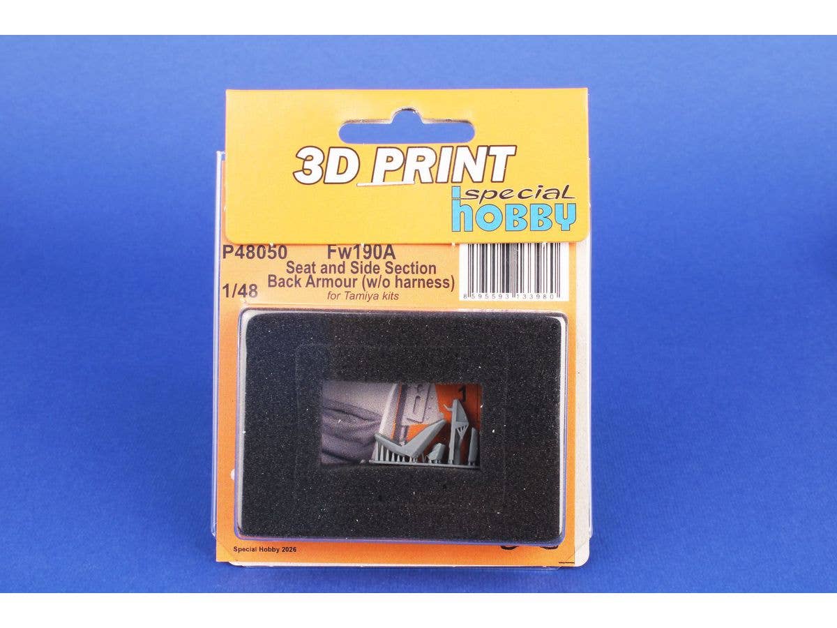 Fw190A Seat and Side Section Back Armour (w/o harness) / for Tamiya kits