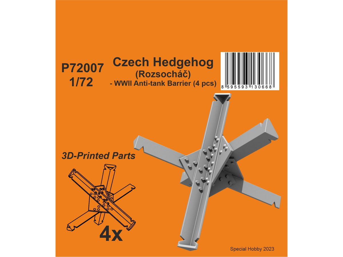 Czech Hedgehog (Rozsochac) - WWII Anti-tank Barrier (4 pcs)