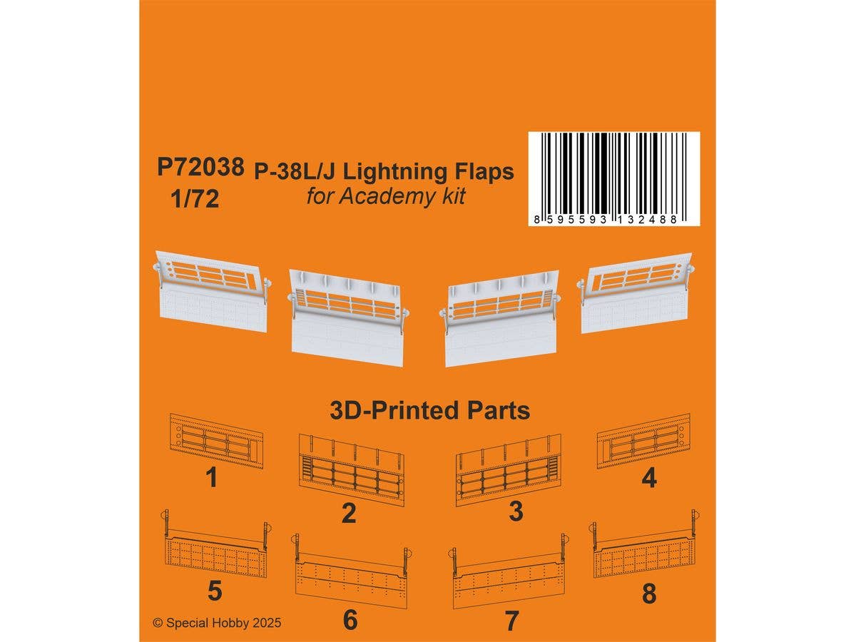 ちー様　PLリブOP38 P-38L/J Lightning Flaps/ for Academy kit | HLJ.com