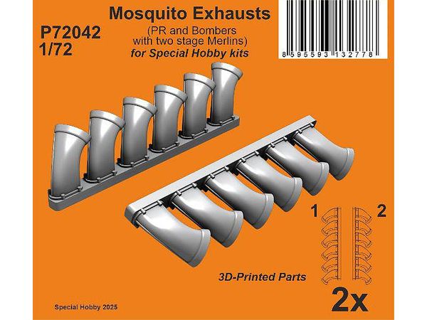 Mosquito Exhausts (PR and Bombers with dougle stage Merlins)