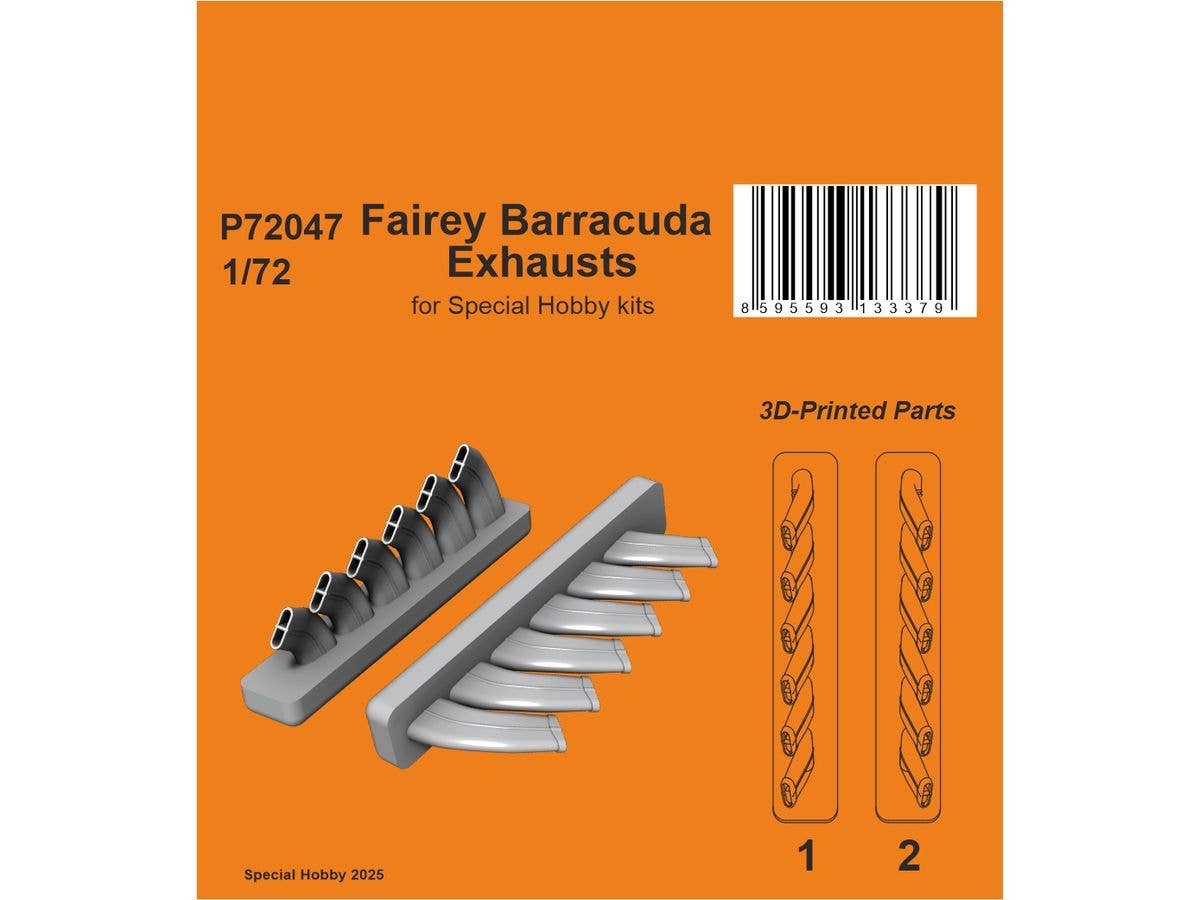 Fairey Barracuda Exhausts / for Special Hobby kits
