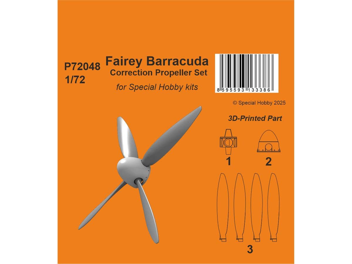 Fairey Barracuda Correction Propeller Set / for Special Hobby kits