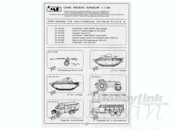 CMK 1/35 Scale Henschel Type 33 D1 resin kit - RA 003