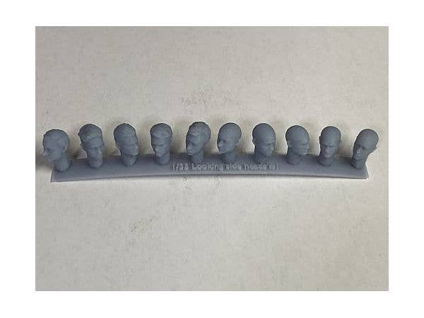 Caucasian Head Parts Looking Sideways Expression Set