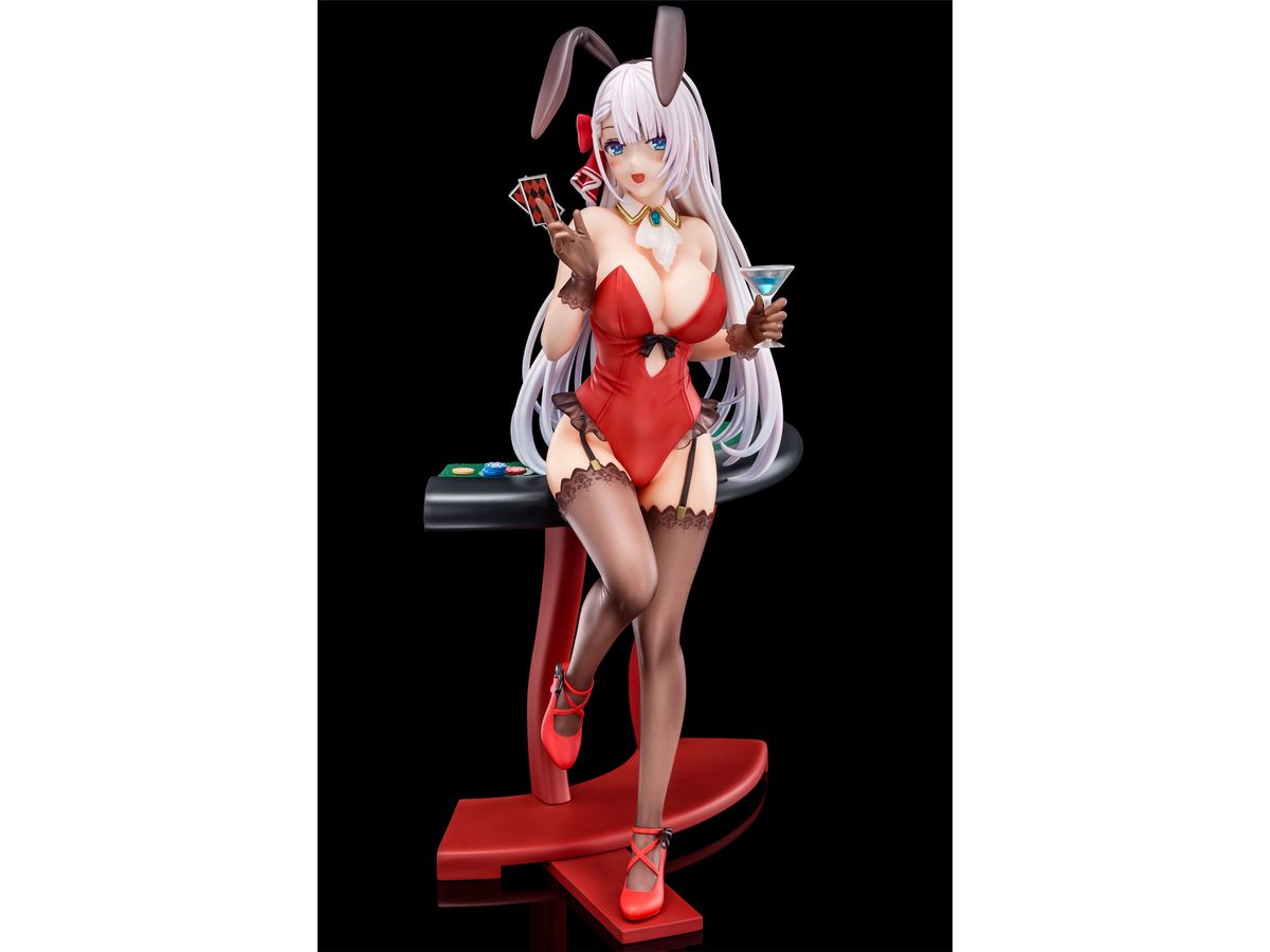 The Demon Sword Master of Excalibur Academy: Riselia Ray Crystalia Wearing Crimson Bunny Costume Figure With Nip Slip Gimmick System