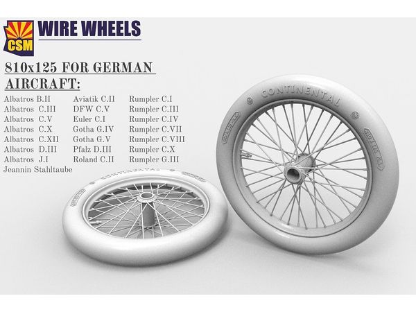 1/32 German 810x125 Spoked Wheels