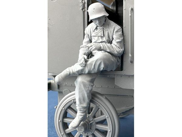German Armoured Car Crewman in grey coverall