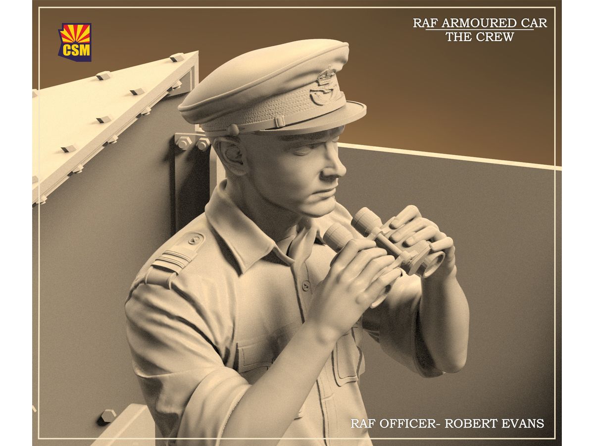 RAF ARMOURED CAR CREW flying lieutenant- Robert Evans
