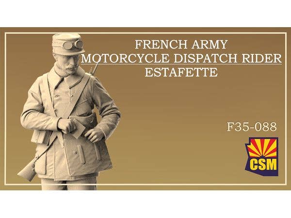 French Army WWI motorcycle dispatch rider, Estafette