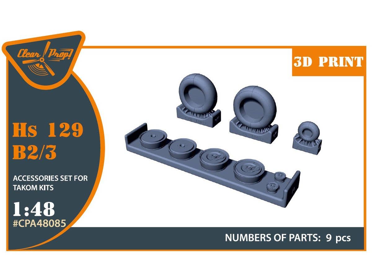 Hs 129B2/3 Wheels set (weighted) for Takom