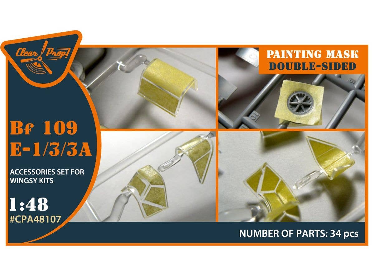 Bf109E-1/3/3a double-sided mask for Wingsy Kits