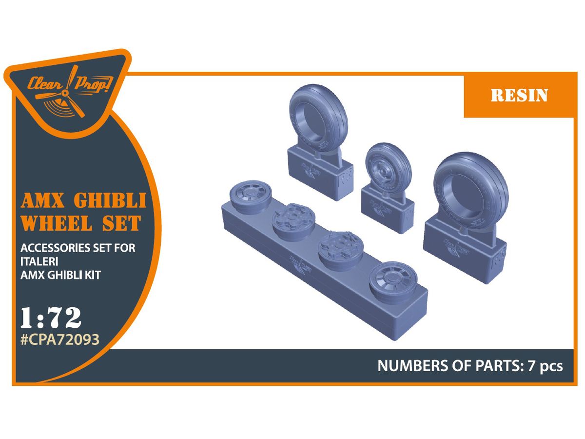 AMX Ghibli wheel set for Italeri kits
