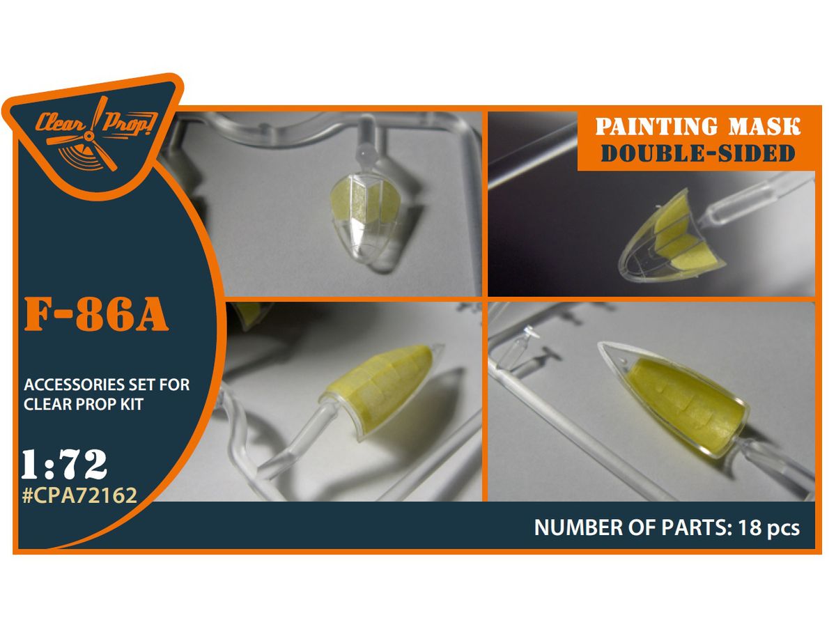 F-86A double-sided painting mask on yellow kabuki paper for CP kits