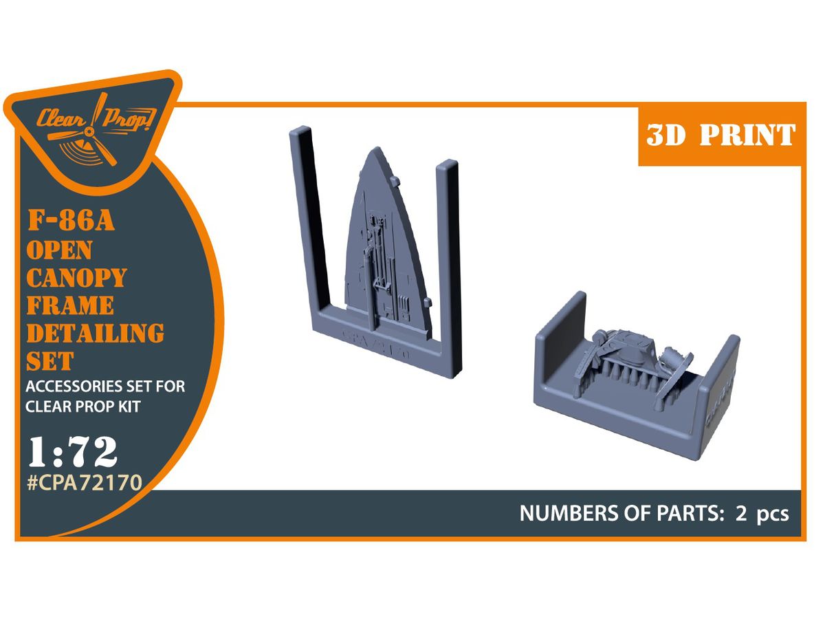 F-86A open canopy frame detailing set for CP kits