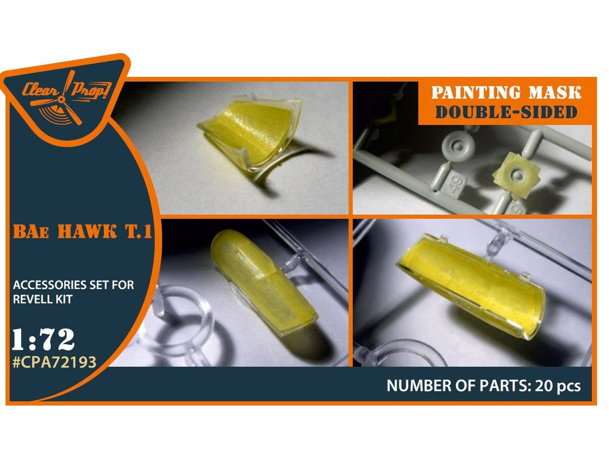 BAe HAWK T.1 double-sided painting mask on yellow kabuki paper for REVELL kit