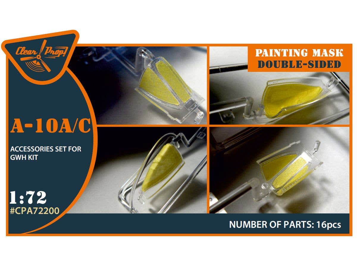 A-10 A/C double-sided painting mask on yellow kabuki paper for GWH kit