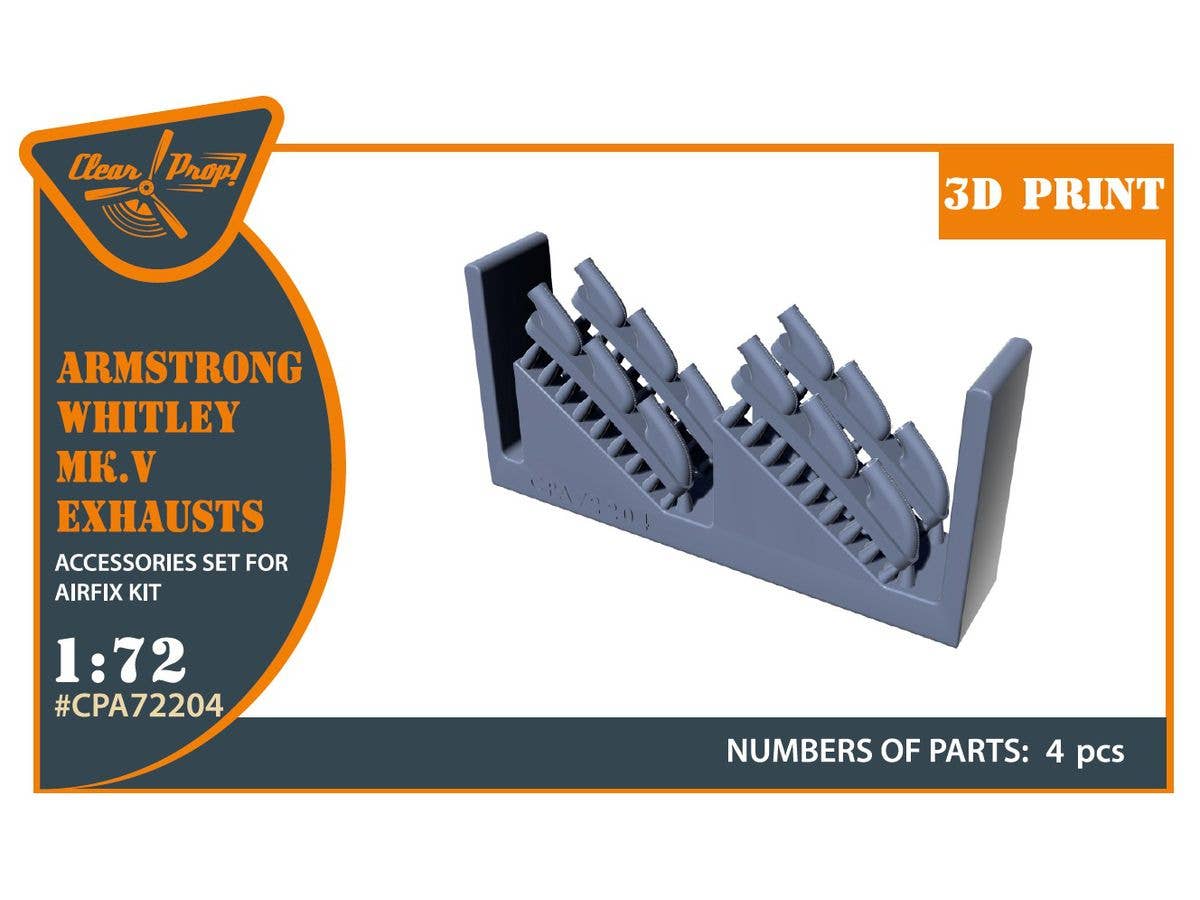 Armstrong Whitley Mk.V Exhausts for Airfix