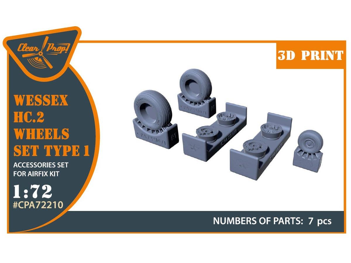 Wessex HC.2 Wheels (Type 1, weighted) for Airfix