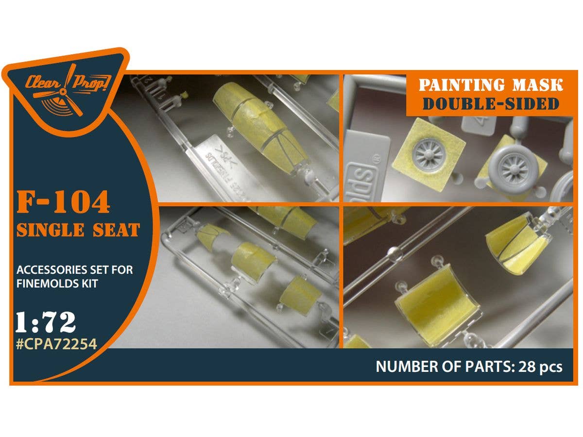F-104 Single seat double-sided painting mask for Finemolds kits