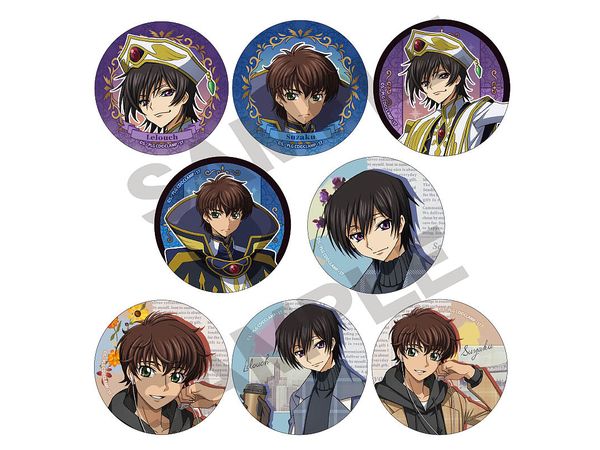Code Geass Lelouch of the Rebellion Trading Can Badge 1Box 8pcs