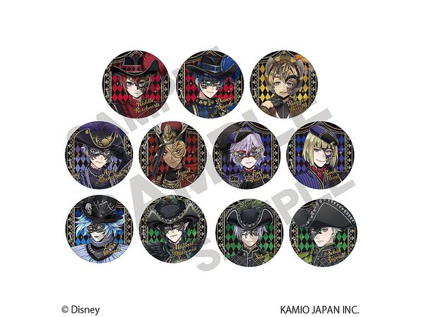 Disney Twisted Wonderland: Trading Glitter Can Badge Masquerade Dress Ver.: 1Box (11pcs)