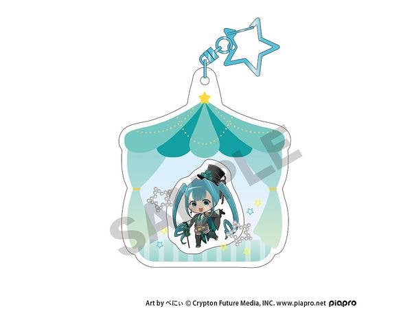 Hatsune Miku: Air-In Keychain Black Circus Mini Character