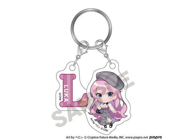 Hatsune Miku: Chibi Double Initial Keychain Megurine Luka Classic Retro Mini Character
