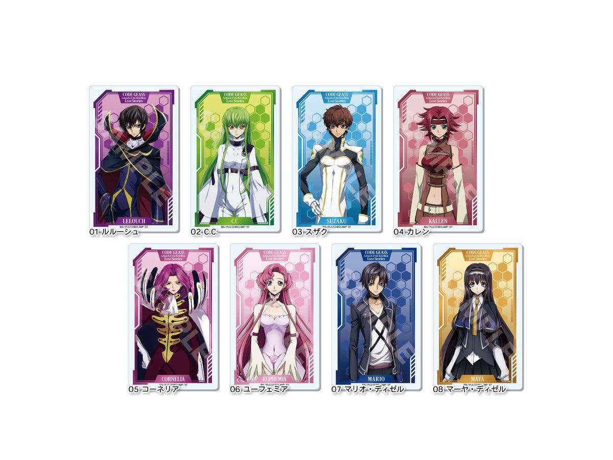 Code Geass: Lelouch Of The Rebellion Lost Stories: Acrylic Card / 01Box A 1Box 8Pcs